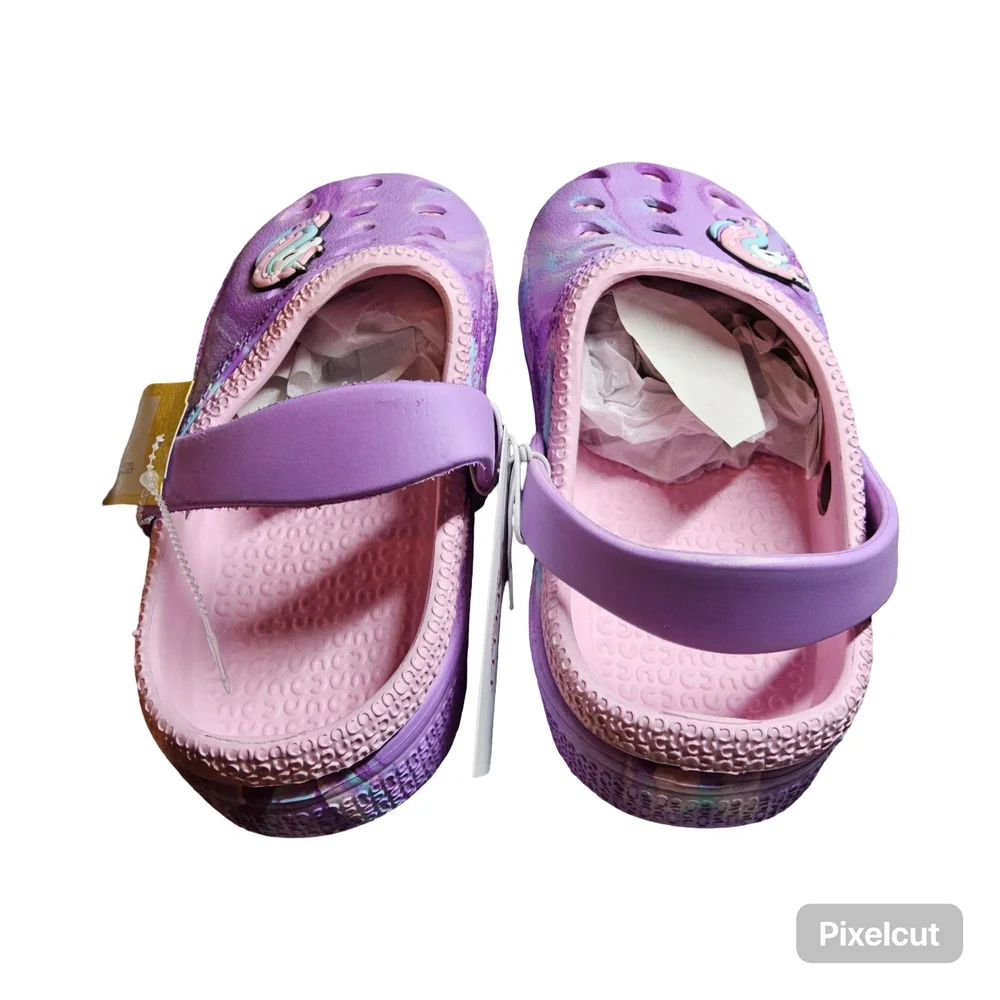 NWOT Girls Size 3 Capelli of New York Lavender Unicorn Kids Slippers